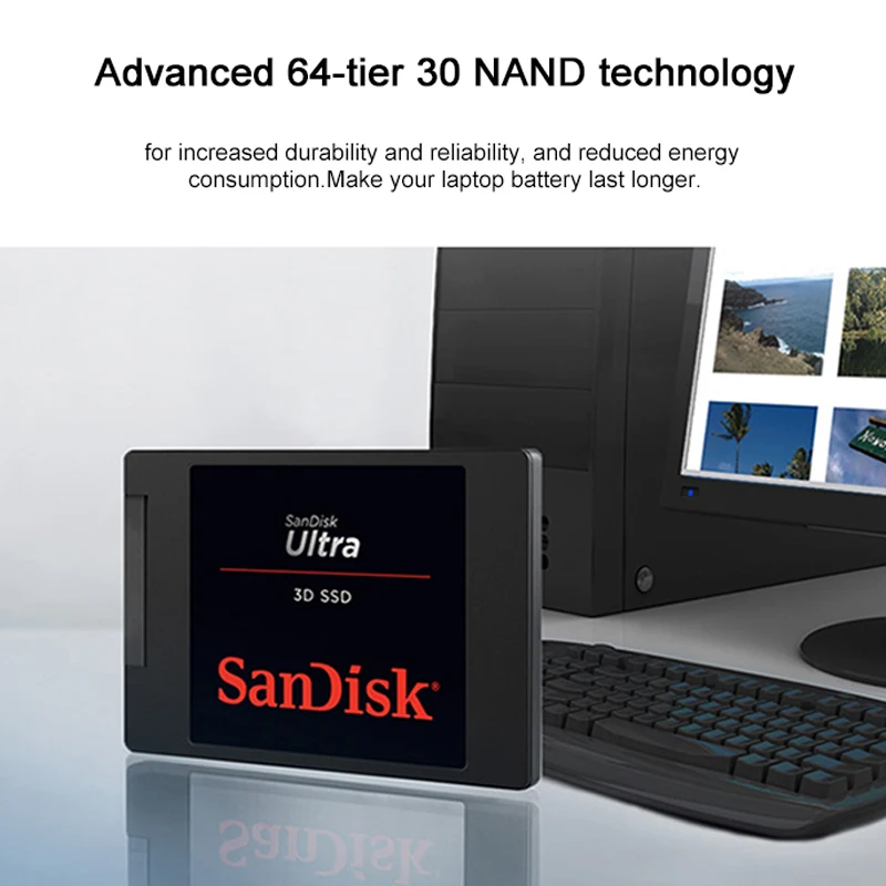 Внутренний твердотельный накопитель Sandisk Ultra 3D 560 дюйма МБ/с. SATA III SSD 250 ГБ 500 Гб ТБ