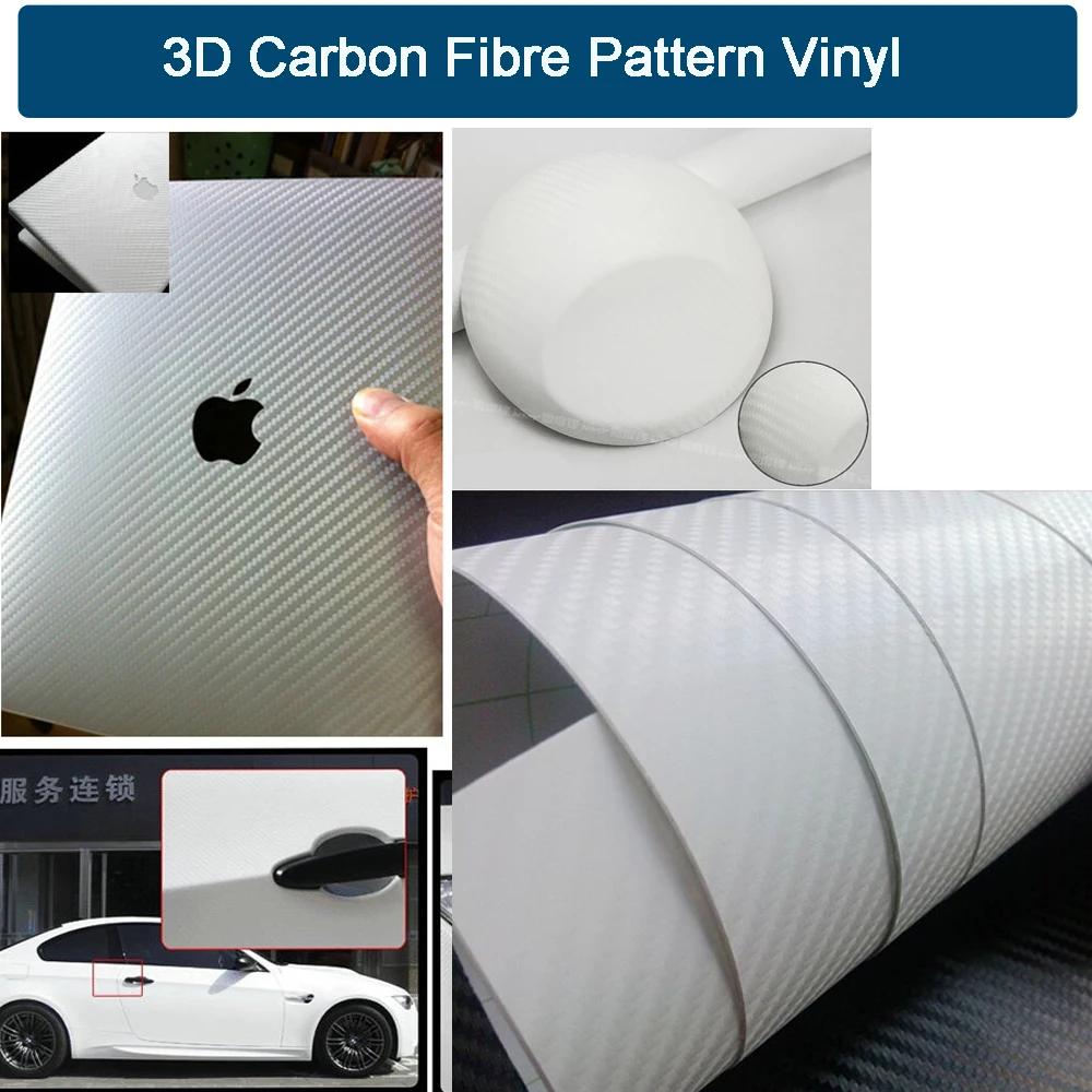 3D углеродного волокна пленка виниловая оберточная ПВХ наклейки автомобильная