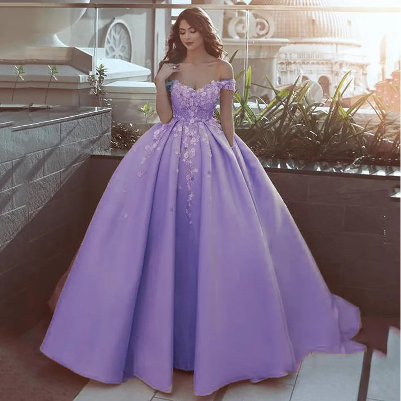Purple 8 Lorie Розовые Свадебные платья Бальные платья Vestido de novia атласные с открытыми плечами Свадебные платья невесты Бохо многоцветные - Цвет: Purple 8