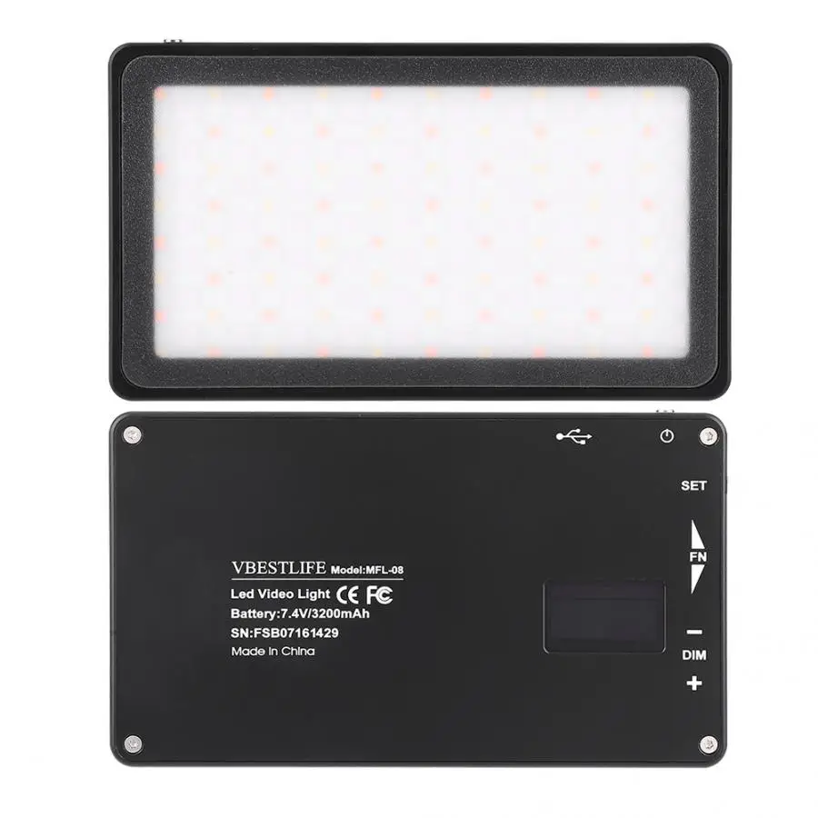 Светильник для селфи VBESTLIFE RGB светодиодный светильник фотосъемки 2500 8500k 9 световых