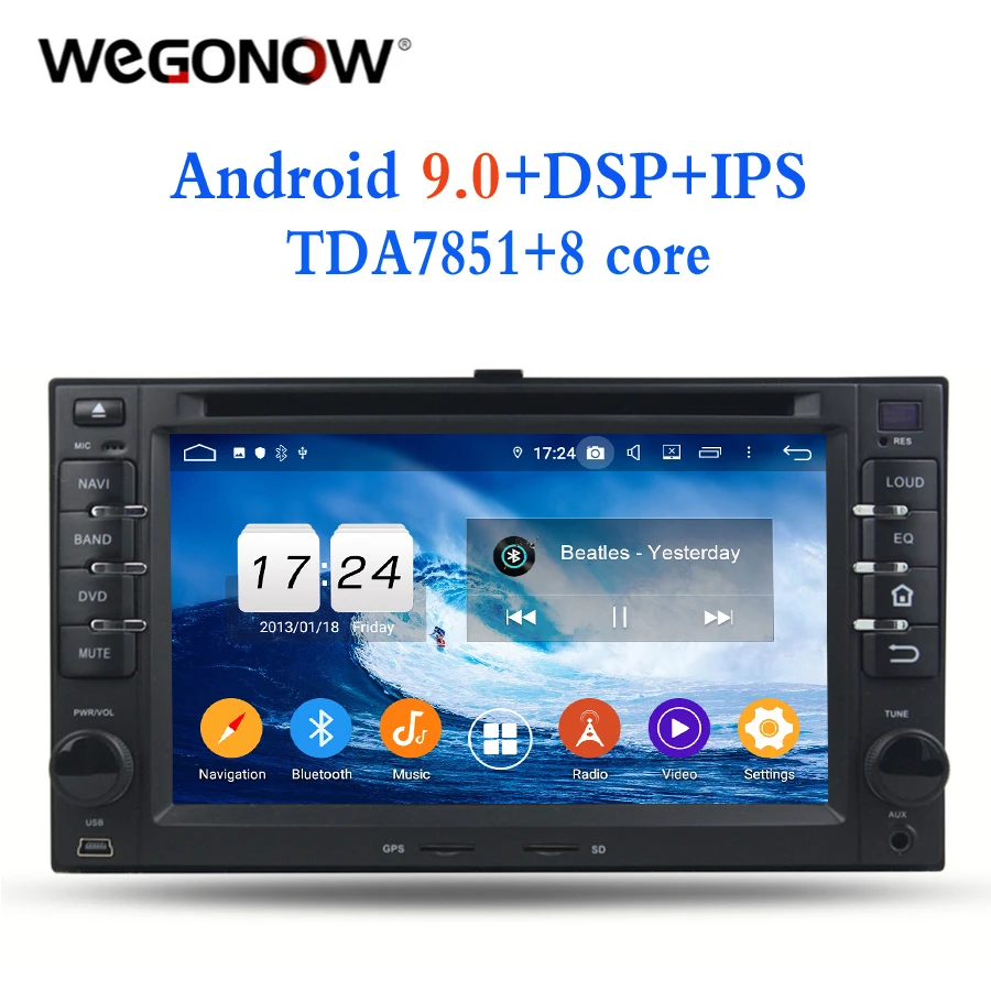 TDA7851 Android 9 0 4G ОЗУ для kia CEED Sorento Sedona Optima Rio Carens Bluetooth Wifi GPS Glonass карта Автомобильный DVD