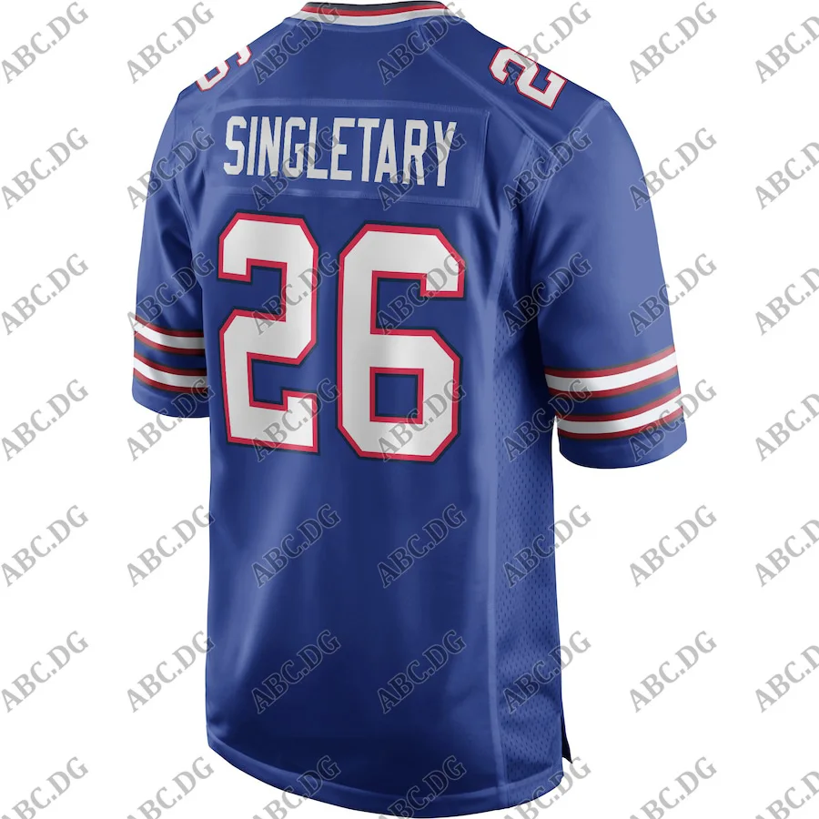 

Customized Stitch American Football Jersey Men Women Kid Youth Buffalo Devin Singletary Royal Game Jersey