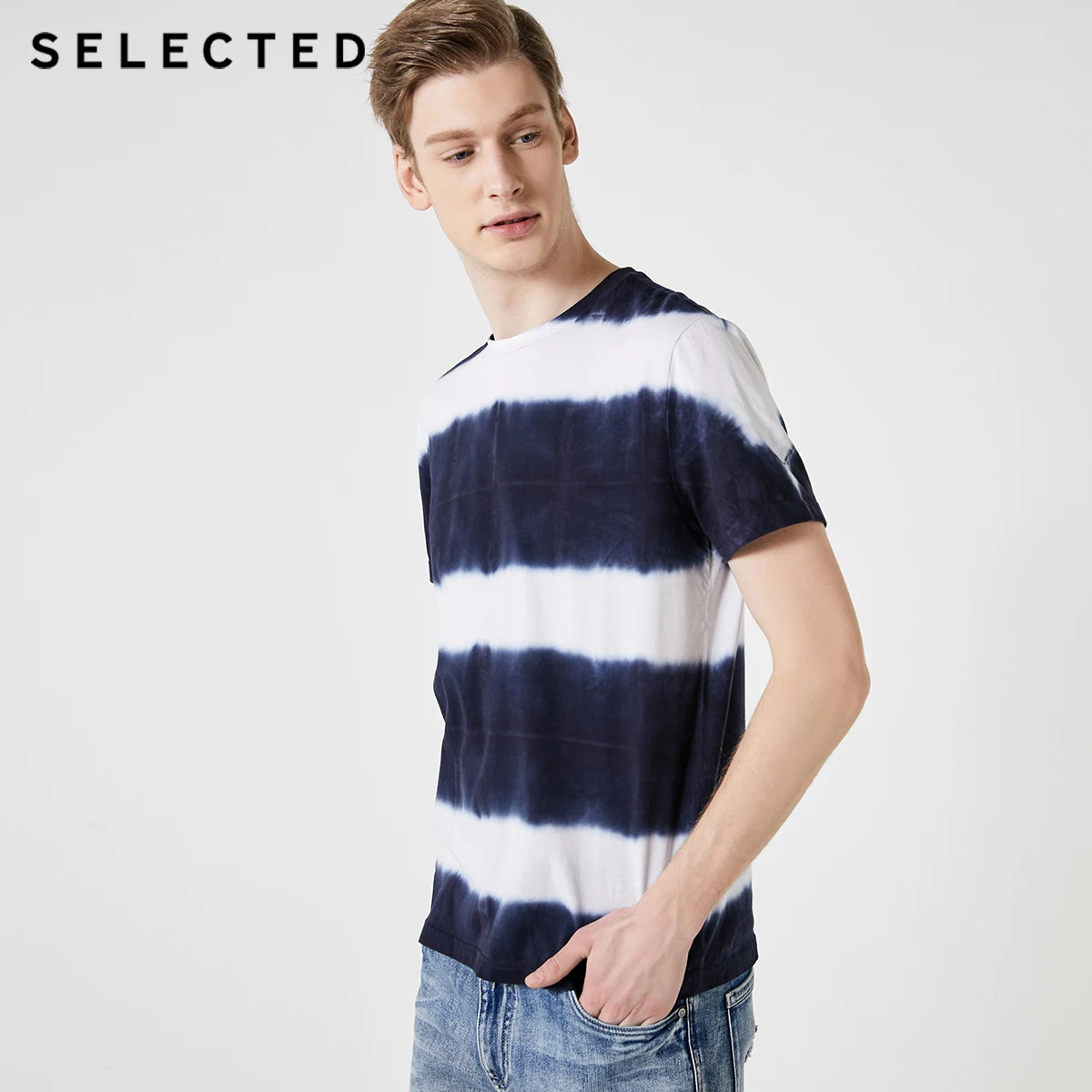 Футболка с короткими рукавами из 100% хлопка окрашенная в галстук S | 419201633|Мужские