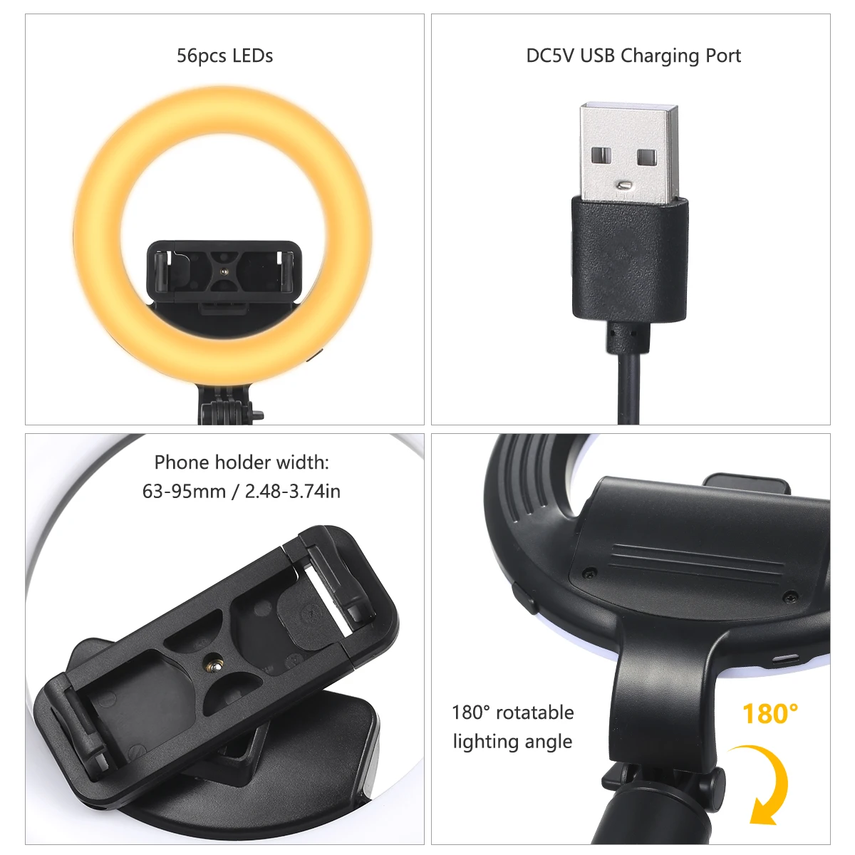 Светодиодная кольцевая лампа с дистанционным управлением студисветильник