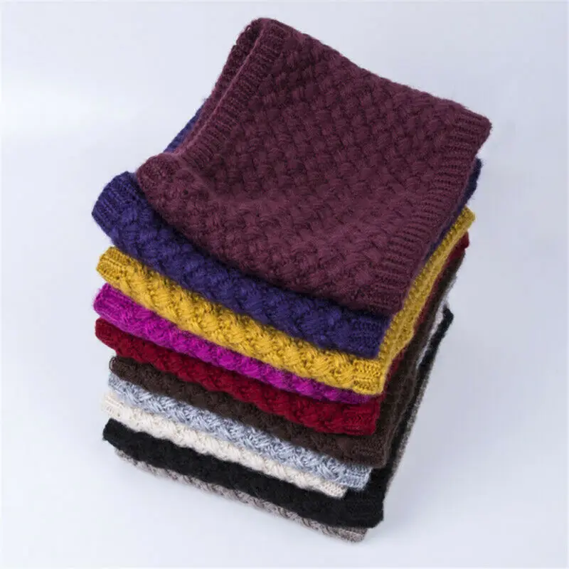 

Soft Men Women Scarf Winter Warm Cotton Scarves Knitted Collar Bandanas