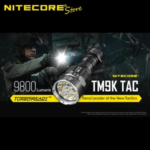 9800 люмен NITECORE TM9K TAC CREE XP-L2 HD светодиоды USB-C перезаряжаемый тактический фонарик Встроенный литий-ионный аккумулятор 5000 мАч