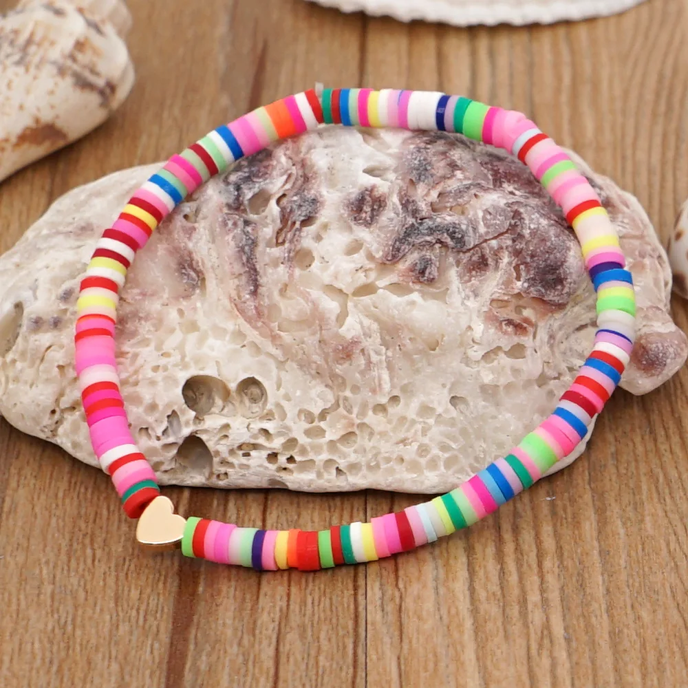 

Soft Pottery Handmade Beaded Bosnian Love Bracelet Ethnic Beach Holiday Style Ladies Bracelet Jewelry