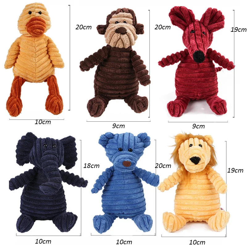 Вельветовая пищащая собака жевательные Игрушки для маленьких и больших укус