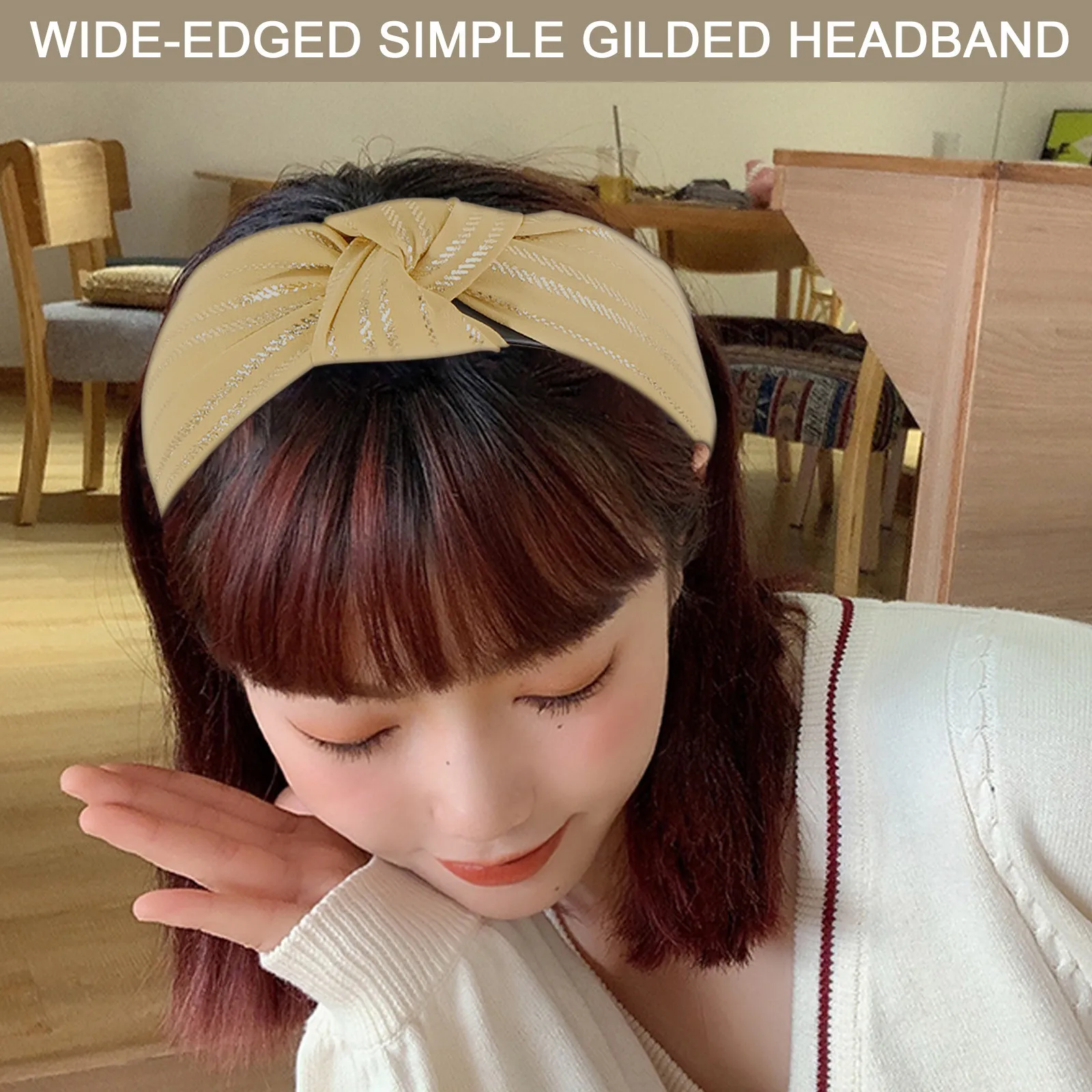 

Женские резинки для волос в полоску с бантом, модные тканевые Однотонные резинки для волос с перекрестными и широкими краями, женские аксес...