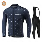 Мужская Флисовая одежда для велоспорта Ralvpha, комплект зимних теплых штанов и трикотажных изделий, 2021