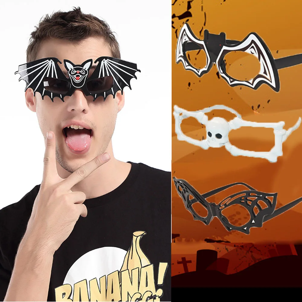 Искусственные очки на Хэллоуин костюм для вечерние смешные Тыква череп голова