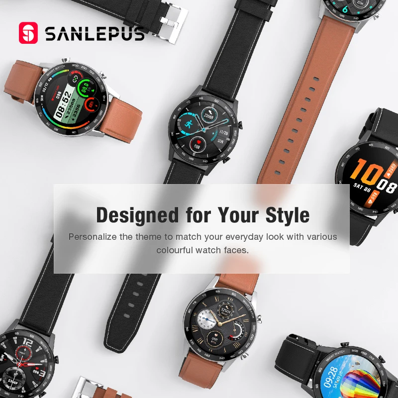 2021 sanlepus make calls smart watch for men ip68 waterproof smartwatch health monitor for android apple xiaomi huawei oppo free global shipping