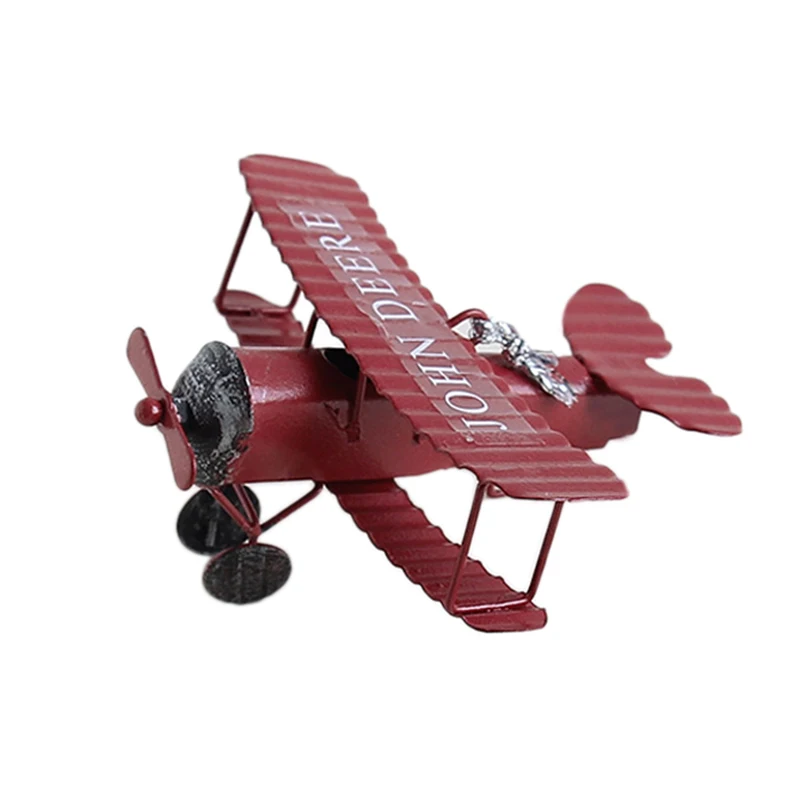 Ретро фигурки самолета металлическая модель винтажный планер самолет домашний