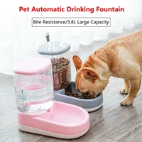 3 8l pet drinking bowls automatic feeder pet bowl dog cat food bowl water dispenser double bowl drinking raised stand dish