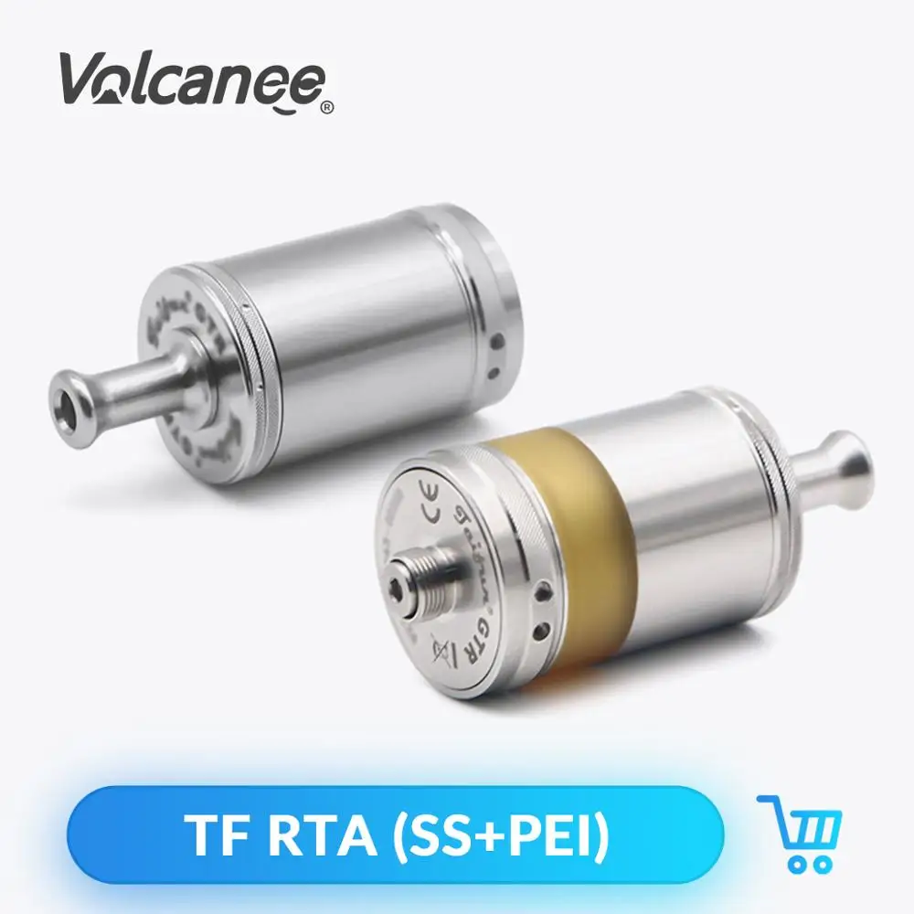 Volcanee ShenRay TaiFun GTR MTL RTA 25 мм атомайзер 4 5 мл емкость SS316L PEI Регулируемый воздушный