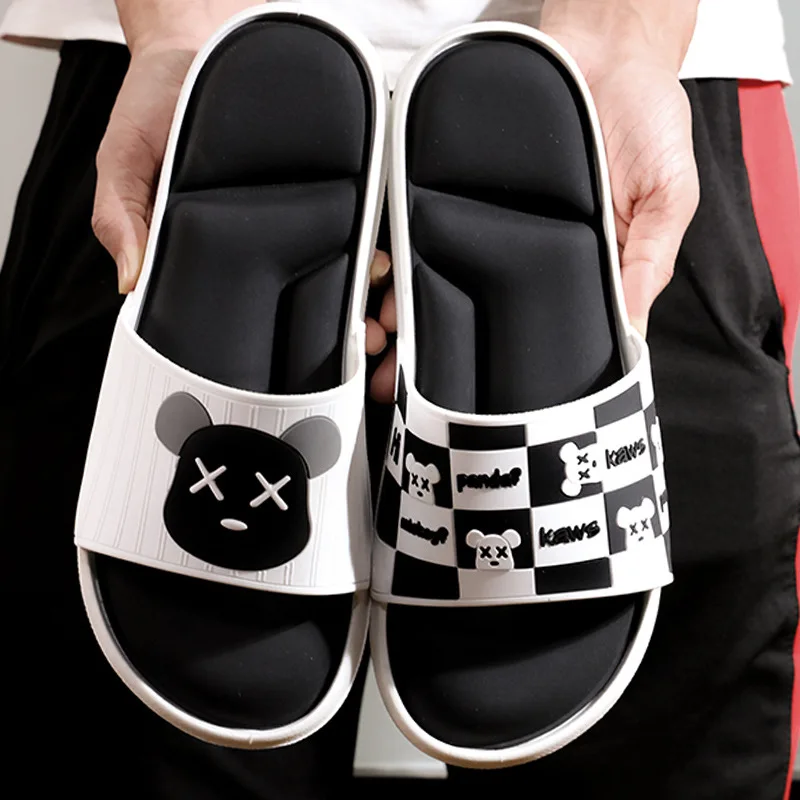 Мужские шлепанцы WEH Нескользящие мягкие сланцы для пляжа уличная мода сандалии