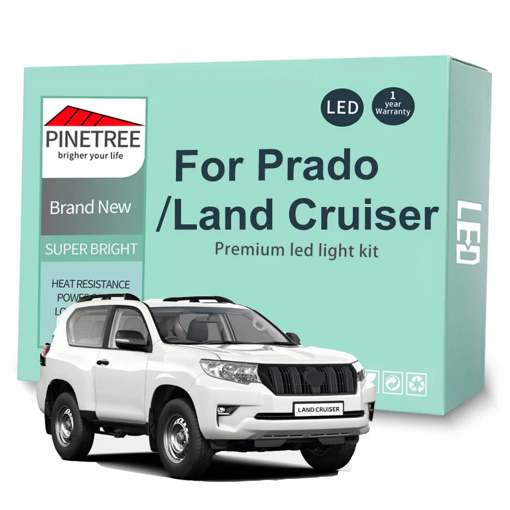 

Car Led Interior Light Kit For Toyota Land Cruiser 80 100 200 Prado 120 150 FJ Crusier Dome Map Light Canbus No Error