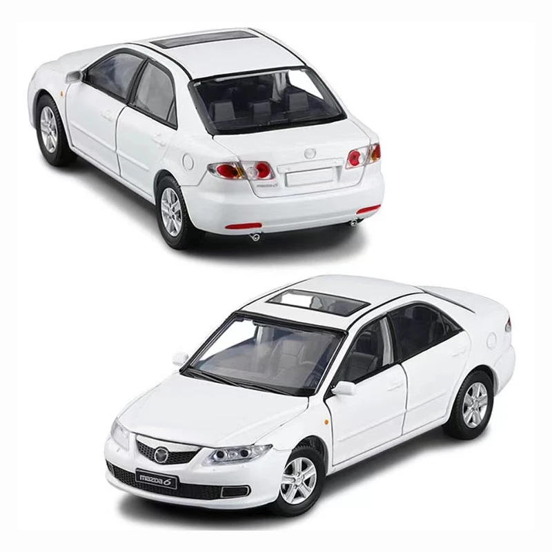 

1/32 Car Model Simulation 2008 Ma zda 6 Alloy Die-casting Sound and Light Pull back For Collection Children's Gift