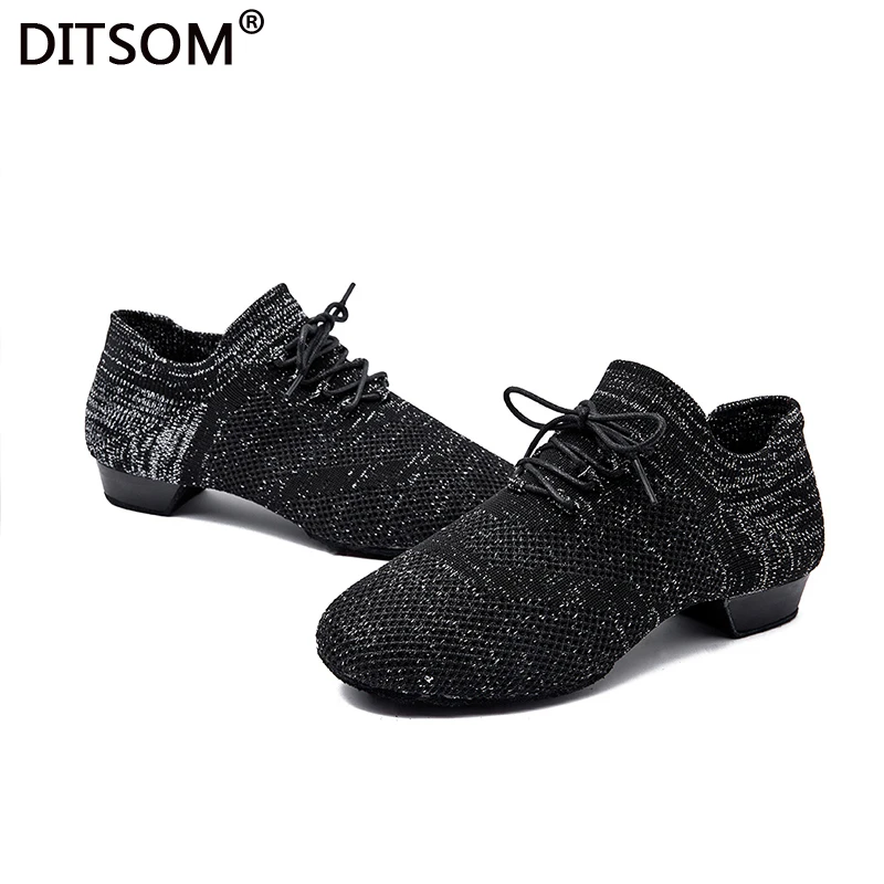 Женские туфли для латиноамериканских танцев 2021 дышащие тканевые бальных