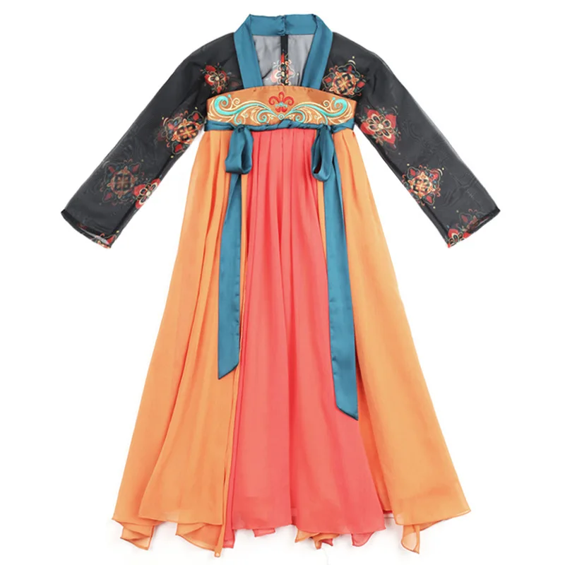 Детское платье Hanfu улучшенная весенняя одежда для девочек супер сказочное