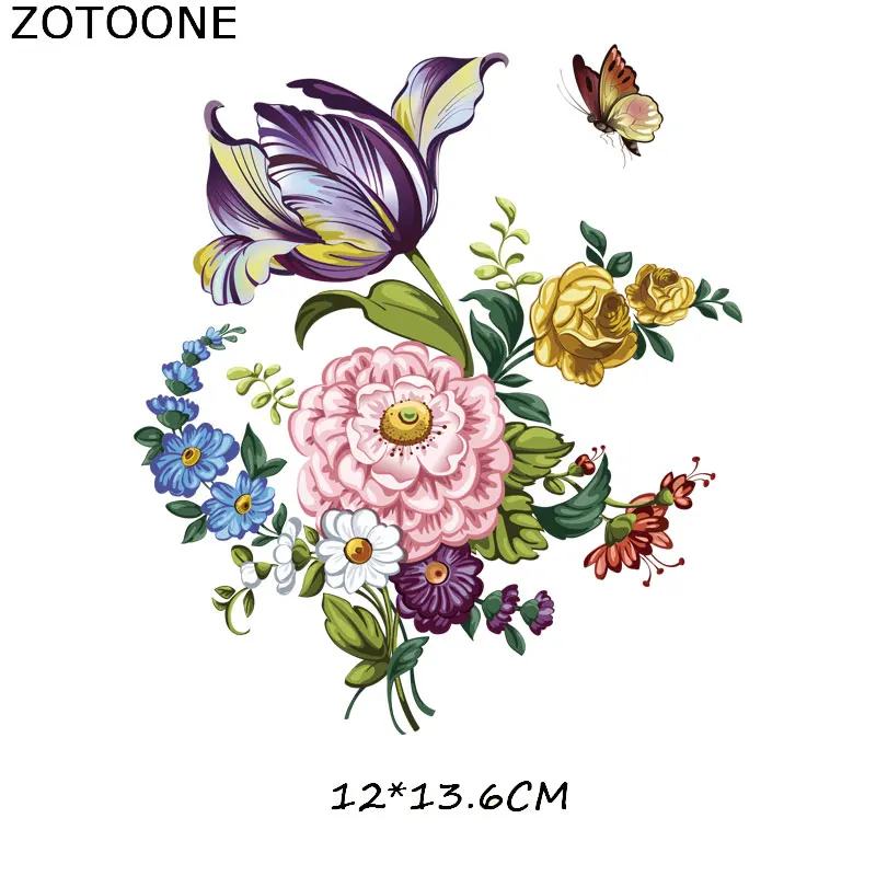 Нашивка с красивым цветком нашивка цветами для одежды теплопереводная наклейка