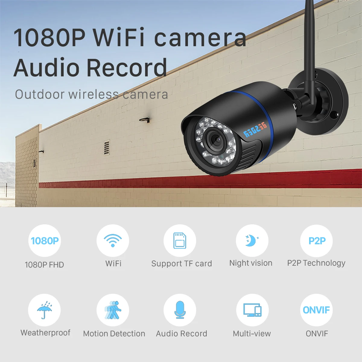 BESDER1080P IP камера Wifi ИК ночного видения SD карта беспроводная камера 2MP аудио запись пуля Onvif CCTV наружное видеонаблюдение
