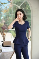 formal women business suits with 2 piece set pants and tops ol styles ladies office work wear professional blazers set pantsuits