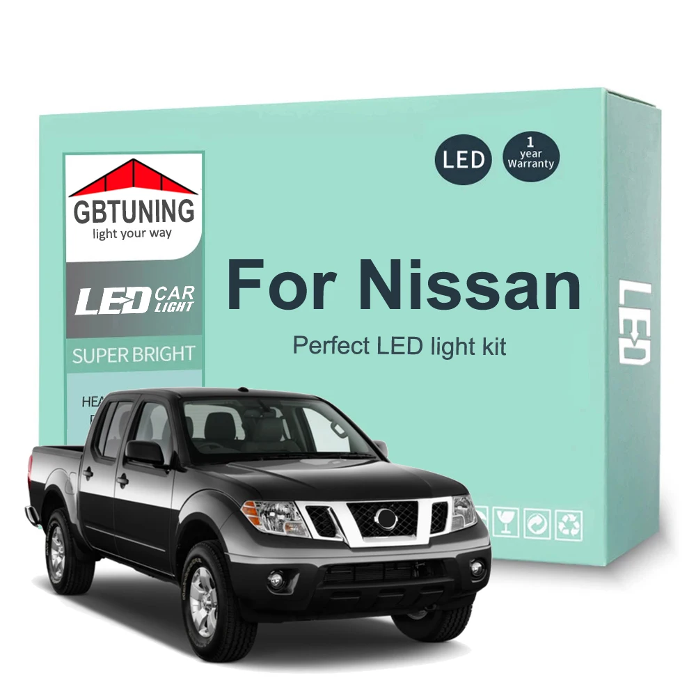 LED Interior Light Bulb Kit For Nissan Pickup Navara D22 D40 D23 Frontier Titan 1997-2019 2020 2021 Car Lamp Canbus No Error