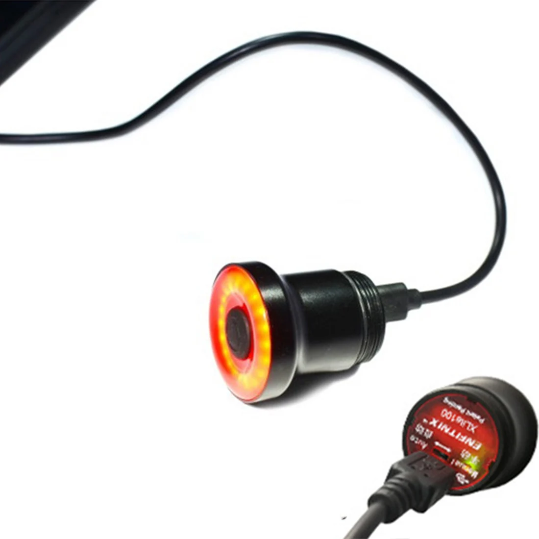 Lighting Modes Flashlight for Bicycle Auto Start/Stop Brake Sensing IPx6 Waterproof USB Charging LED Tail Taillight Bike Lights | Спорт и
