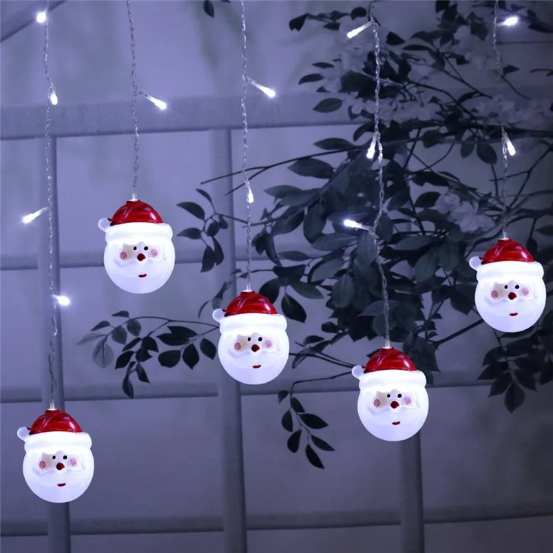 Рождественская гирлянда с Санта Клаусом светильник Личная светодиодная