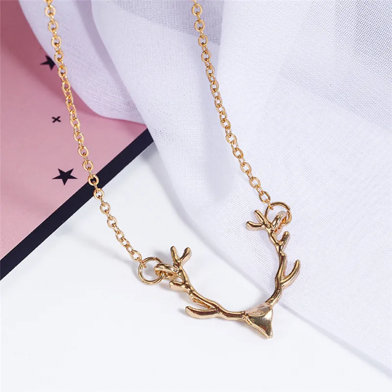 Christmas Europe United States Animal deer antlers head elk necklace cross-border fashion accessories Woman Necklace Wholesale | Украшения