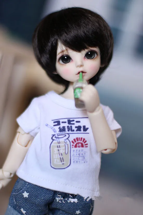

6 Point 4 Point 3 Point Uncle BJD.SD.DD baby short sleeve shirt with condensed milk