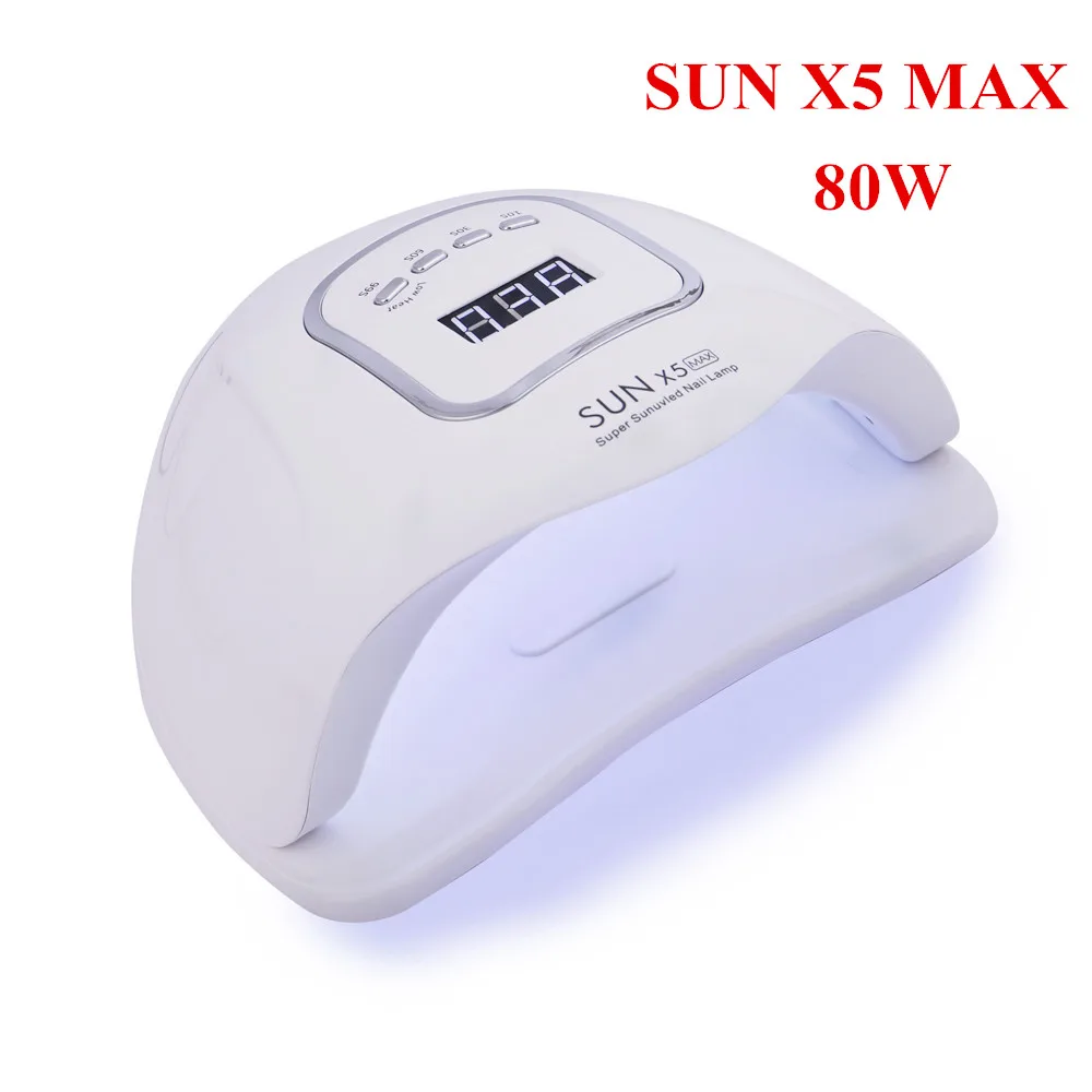 Сушилка для ногтей SUN X5 Max 80 Вт 45 светодиосветодиодный лампа отверждения маникюра