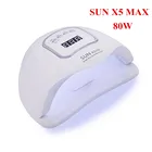 Сушилка для ногтей SUN X5 Max 80 Вт, 45 светодиосветодиодный, лампа для отверждения для маникюра с искусственным дисплеем, УФ-светодиодсветодиодный лампа для ногтей, Гель-лак
