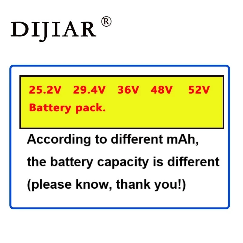 Дижиар 36В аккумулятор большой емкости 10S4P литиевый с длительным сроком службы 500-800Вт электрический велосипед + BMS включен.