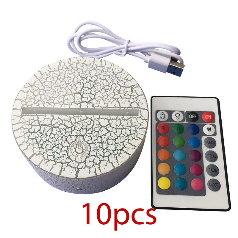 

1/2/5/10 шт. Цветной 3D сенсорный пульт дистанционного управления Ночной светильник база портативный ABS сенсорный переключатель светодиодный с...