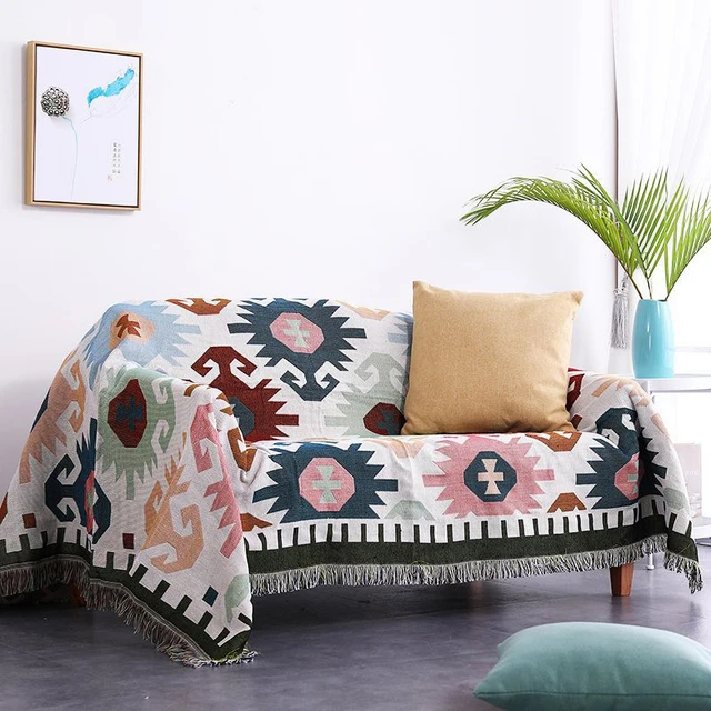 

Vintage knitting sofa blanket for Couch Sofa Decorative Slipcover High Quality Bedspread Travel Plane Blanket Picnic mat XT200