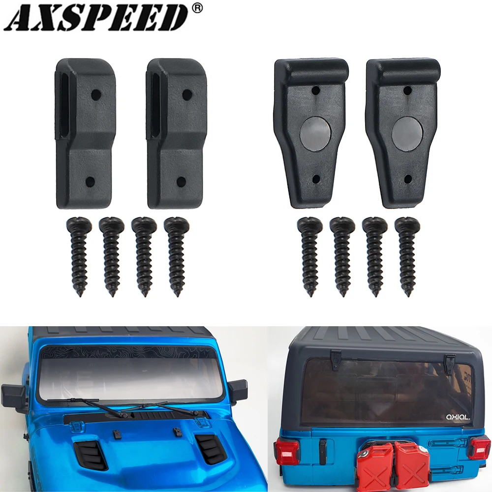 

Пластиковые шарниры AXSPEED, модель капота, шарнир, петля для заднего окна для 1:10 RC Crawler Car Axial SCX10 III AXI03007, детали «сделай сам»