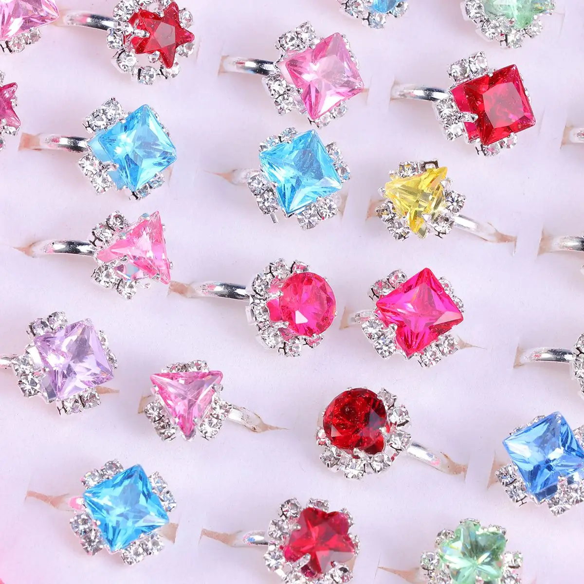 36 шт. игрушки кольцо коробка Стильный Прекрасный алмаз девушки ювелирные изделия