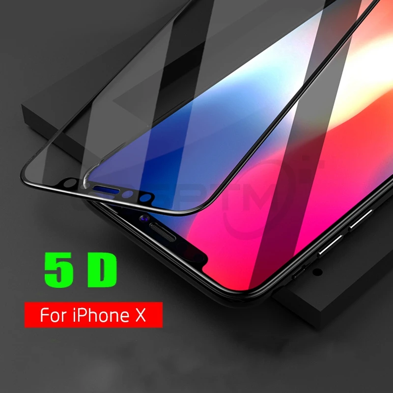 CASPTM новый 5D изогнутый край Полное покрытие из закаленного стекла для iPhone X