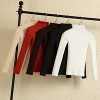 2021 korean style long sleeve top sweaters for women fashion tops clothing sweaters v neck black white pullovers knitted blouses