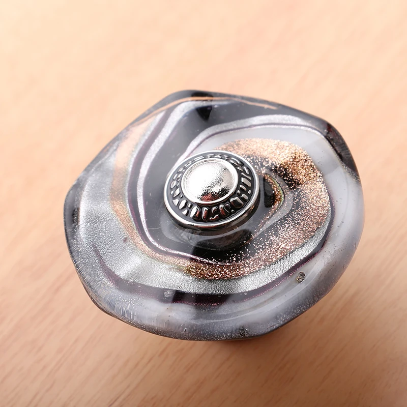 Высококачественный художественный цветной декоративный узор ручки шкаф для