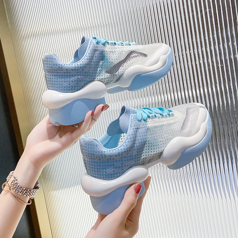 

Sneakers Women 2021 Designer Shoes Fashion Breathable Lace Sport Trainers Breathable Casual Shoes Women Chunky Sneakers Basket