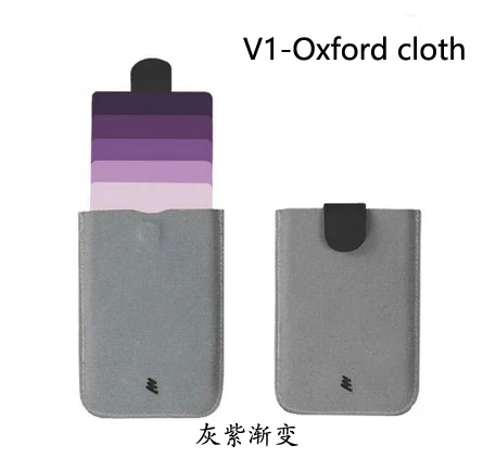 V1-Purple and Gray Новое поступление DAX V2 мини тонкий портативный держатель для карт вытянутый дизайн мужской кошелек градиентный цвет 5 карт деньги короткий женский кошелек - Цвет: V1-Purple and Gray