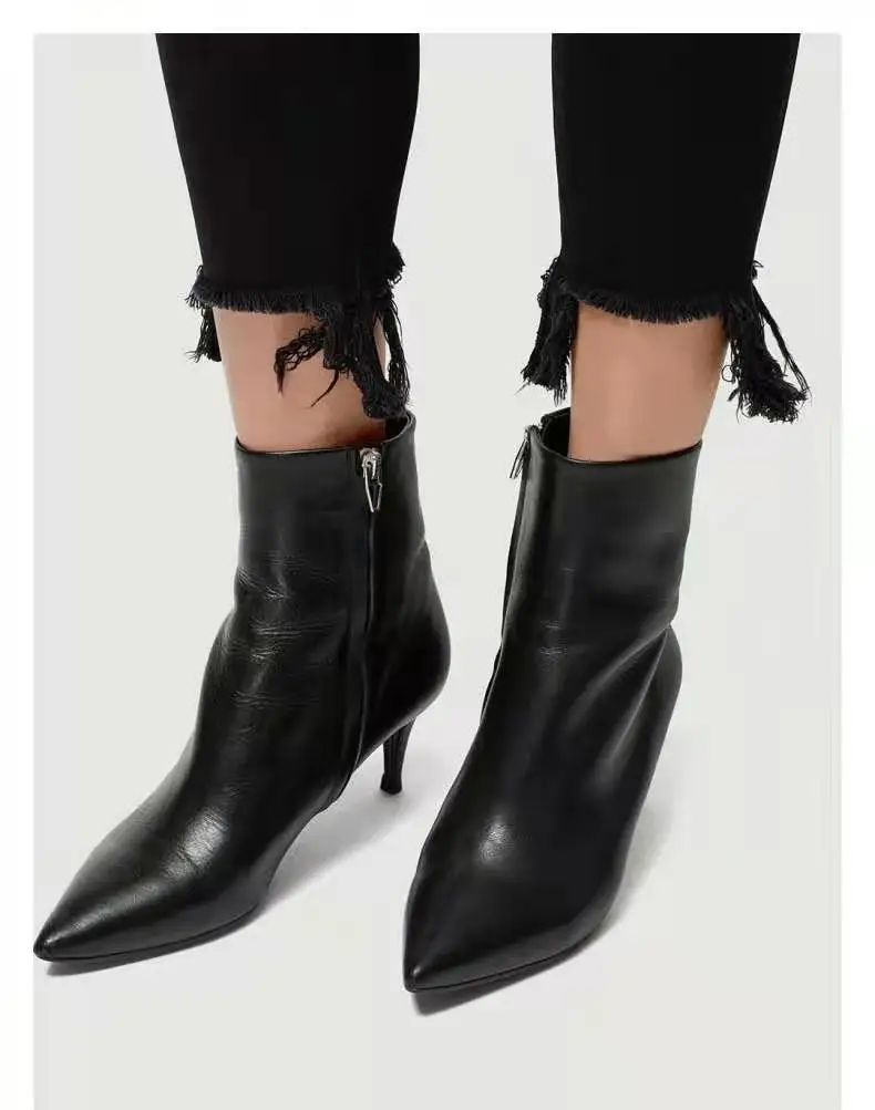 

20201 New Style Spring Summer Trendy Brand Luxury Black High Waist Cropped Pants Fashion Versatile Casual Step Lace Jeans FD