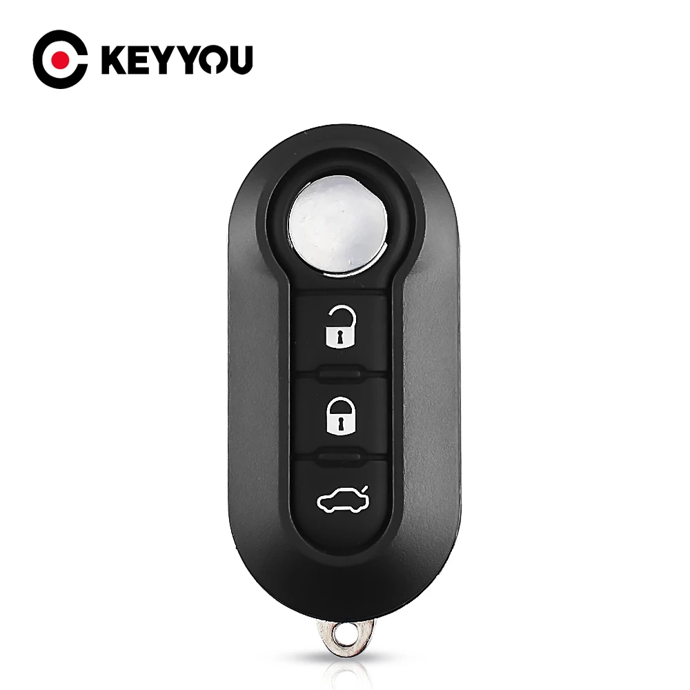 Пустой чехол KEYYOU для автомобильных ключей Fiat 500 панда пунто браво Citroen Peugeot 3