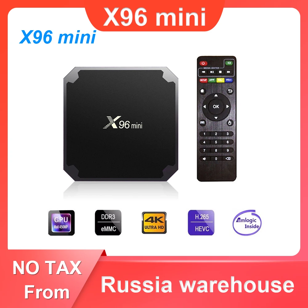 X96 Мини Android 7 1 ТВ приставка 2 Гб 16 Amlogic S905W четырехъядерный 4 ГГц WiFi медиаплеер ГБ 8
