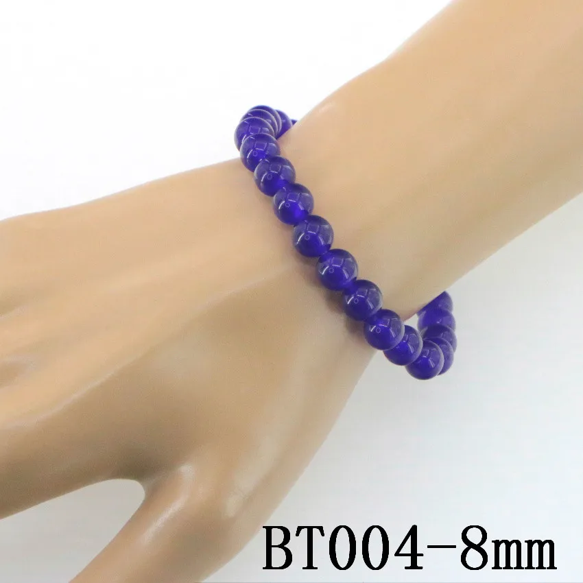 Модный натуральный камень нефрит аметиста 6-12 мм Круглый браслет из бисера