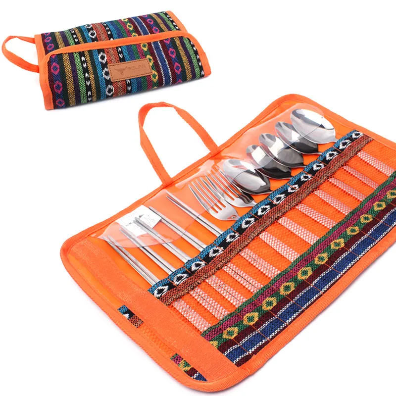 12 шт. портативные столовые приборы из нержавеющей стали | Спорт и развлечения
