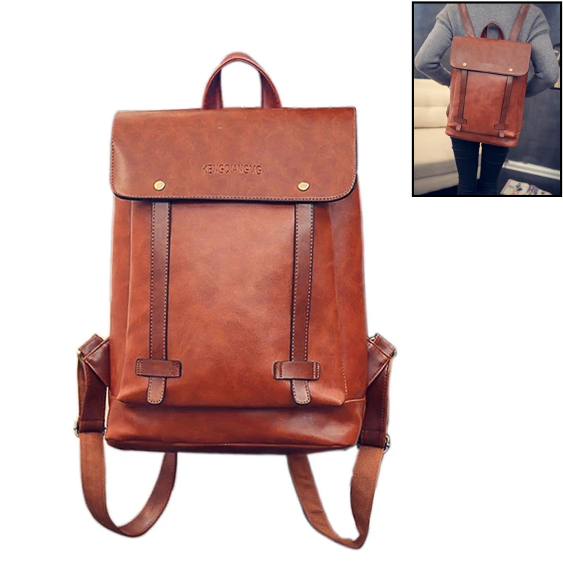 Роскошный вместительный рюкзак из искусственной кожи для женщин школьный ранец